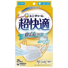 Unicharm Cho Kaiteki Mask Regular 20pcs Breath Clear 99 Virus Droplet Cut