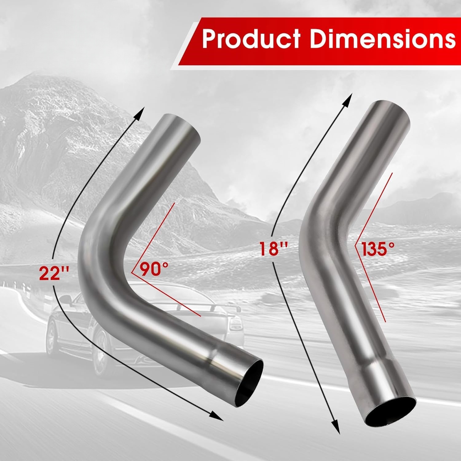 2.5" Exhaust Tubing Pipe kit Mandrel Straight U Bend 90° For Chevy Silverado