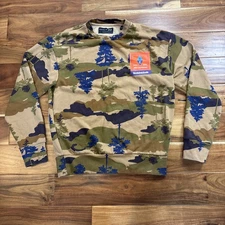 Scotch & Soda All Over Print Sweatshirt Men Sz Med Pullover Crewneck Camo Pine