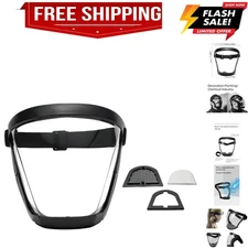 Anti-Fog Full Face Shield for Grinding & Cutting, Reusable Safety Mask with A...