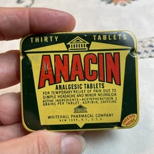 Vintage ANACIN 30 Tablet Tin