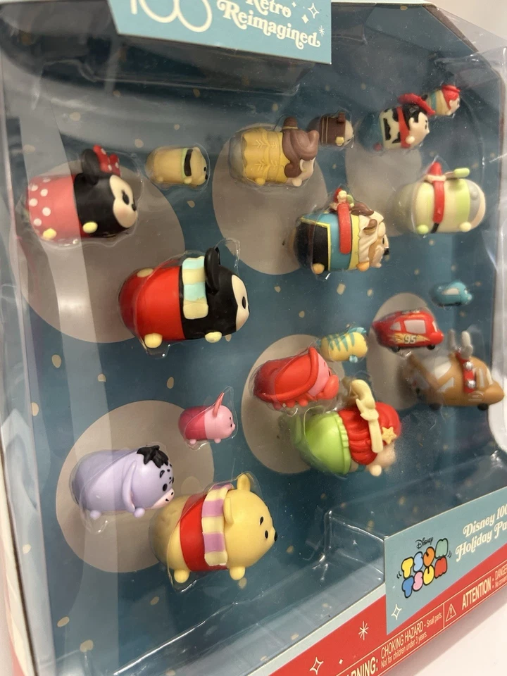 Disney 100 Retro Reimagined 18 Fig Tsum Tsum Holiday Pack 2023 Target Exclusive - Image 4 of 4