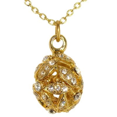 Fabergé - Pendentif œuf en émail floral - En vente sur France