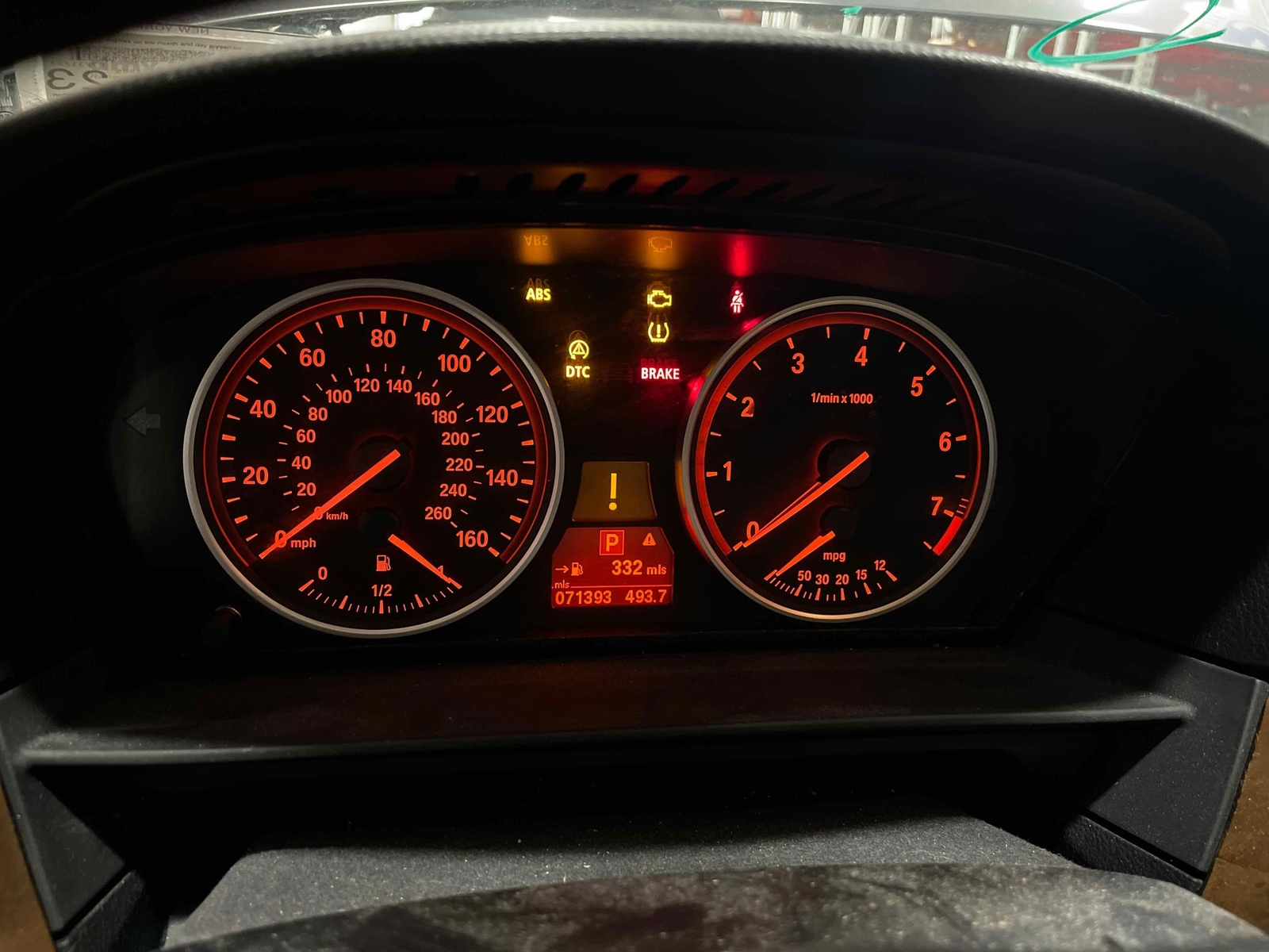 2010 BMW 528I 3.0L INSTRUMENT GAUGE CLUSTER SPEEDOMETER 71K 62109194887