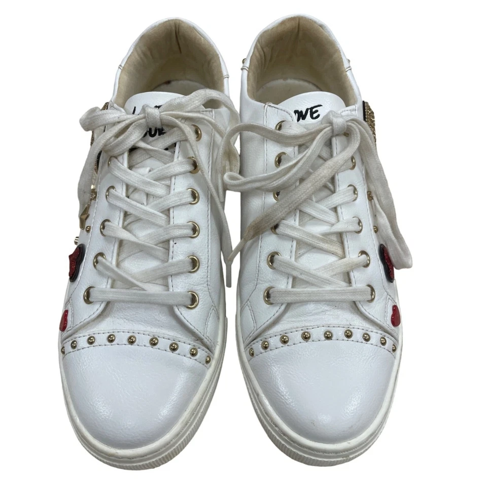 Zapatillas deportivas Aldo Love Your Selfie para mujer de cuero blanco talla 8 SKU 1170 Foto 2 de 4