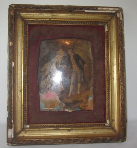 Cadre photo verre bombé bois doré Napoléon III antique french XXème french frame - Photo 1/1