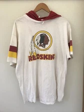 Vintage Apex One NFL Washington Redskins Football Hooded T Shirt M 50"