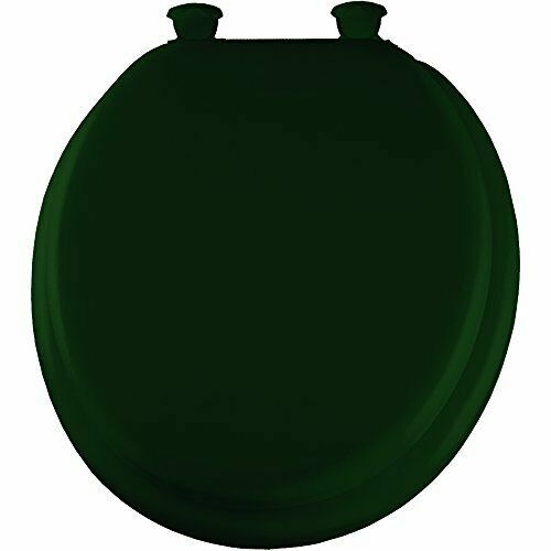 Mayfair Soft Green Toilet Seat Round Padded 42cm 16.5in Wood Core 13ec