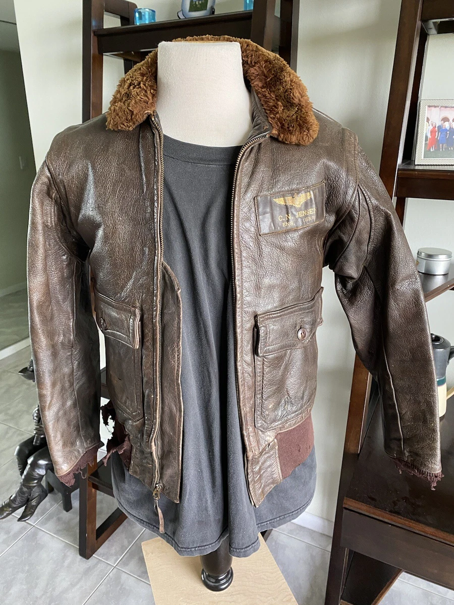 Orig WW2 Bogen Tenenbaum AN6552 G 1 USN Aviator JACKET SIZE 36
