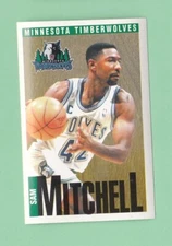 1996-97 Panini Basketball Peel-Off Sticker 2" x 3" Sam Mitchell Timberwolves