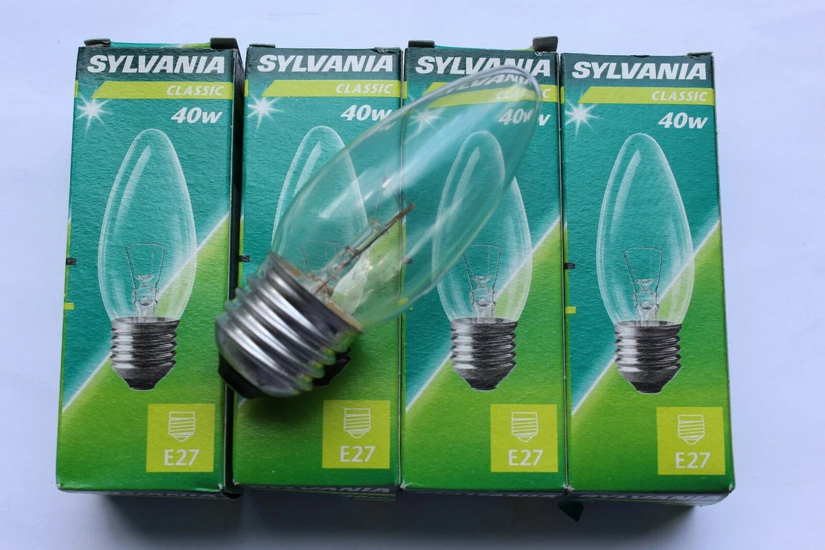 Pack 4 x Sylvania Classic ES E27 35mm Candle Clear Glass