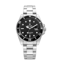 MONCROSS Men's Metal Band Analog Watch MS32050M Black