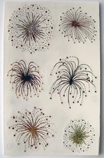 Mrs. Grossman's Stickers PATRIOTIC SPARKLY Fireworks Pretty HTF Disc.