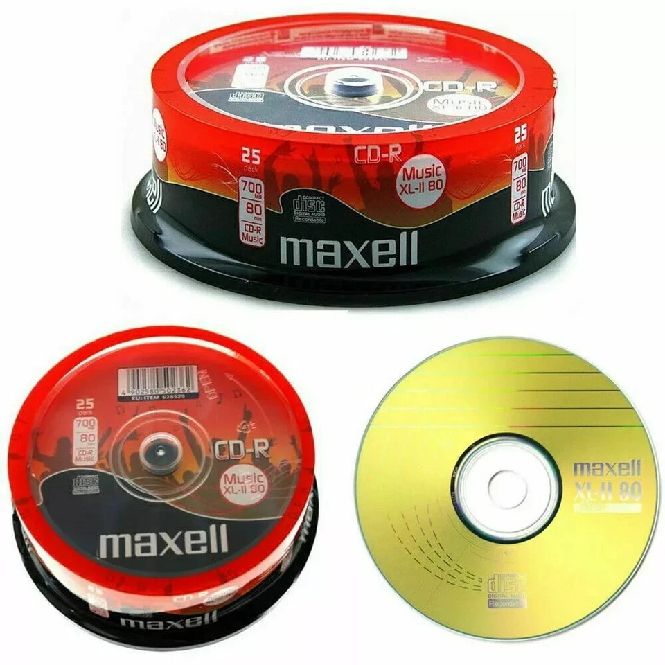 100 x Maxell CD-R 80 Mins XL-II Digital Audio Recordable Blank Discs In Spindle - Image 3 of 3