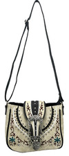 WESTERN RHINESTONES  STUDDED HANDBAG CONCEALED CARRY SHOULDER BAG
