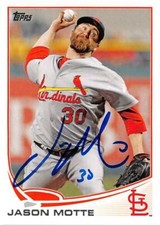 Jason Motte autographed baseball card (St Louis Cardinals) 2013 Topps #130