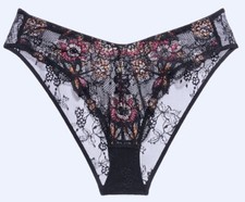 SAVAGE X FENTY Nymph Nouveau Lace Floral Brazilian Cheeky Panty Womens Sz M L XL
