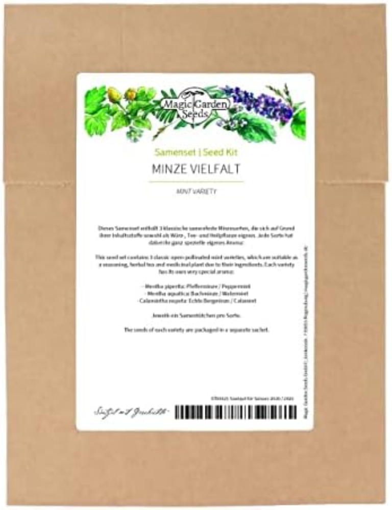 VarietÃ  di menta - set di semi con menta piperita, menta d'acqua e mentuccia -