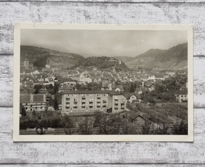 AK Bruck Mur Architektur Häuser Kirche Deko Ansichtskarte Postkarte Vintage alt