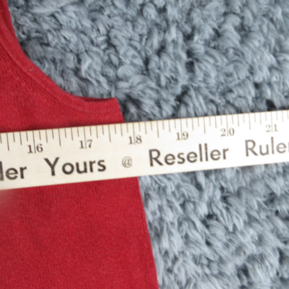 Рубашка женская Chicos 1 красная шелковая смесь без рукавов майка - Изображение 4 из 4