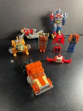Vintage Gobots Shogun Transformers style robots x 8 lot 3rd Party KO diecast