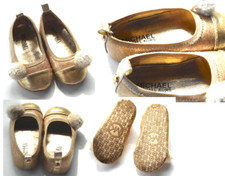 Michael Kors MK Girls Baby Lucy Multi/Gold Metalic Slip on Shoes Size 4