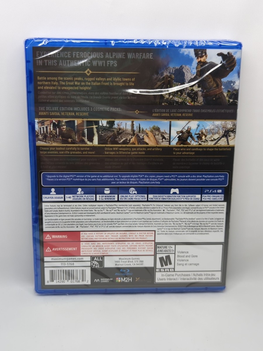 Isonzo: Deluxe Edition - Sony PlayStation 4 PS4 PS5 Upgrade