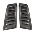 2x Carbon Fiber Universal Plastic Engine Bonnet Air Vent Hood Trim For BMW Ford
