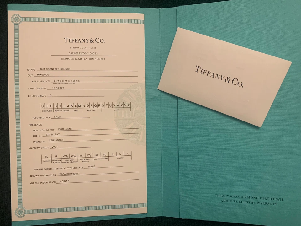 Tiffany&Co Lucida Verlobungsring mit Zertifizierung, Klarheit VVS1/Excellent - Bild 4 von 4