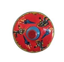 Vintage Tin Rocket  Spaceman Spinning Toy