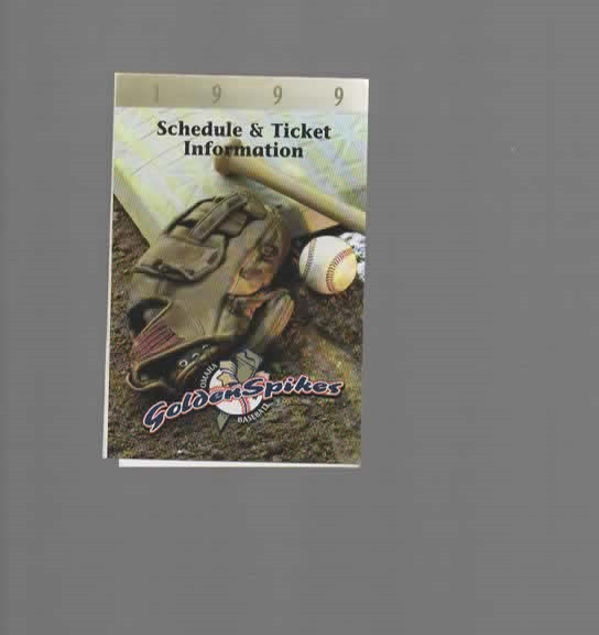 1999 OMAHA GOLDEN SPIKES POCKET SCHEDULE
