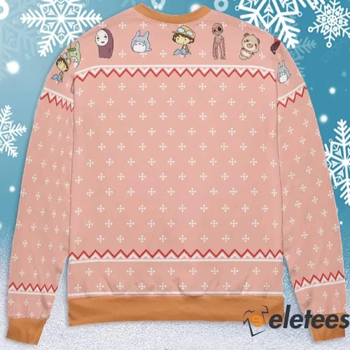 Ghibli Chibi Ugly Christmas Sweater GOYPOMCD