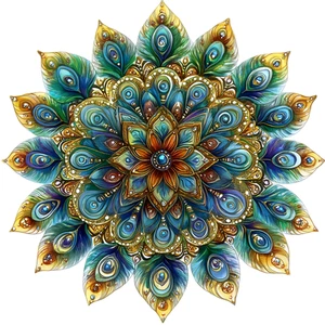 Mandala Flower Floral Botany Botanical Self Adhesive Vinyl Sticker