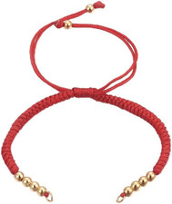 10Pcs Nylon Braided Cord Bracelets Adjustable Half-Finished Red Wave Rope Thread