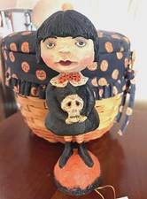 DEBRA SCHOCH/BETHANY LOWE HALLOWEEN FIGURE " GOTH GIRL "  RETIRED COLLECTIBLE