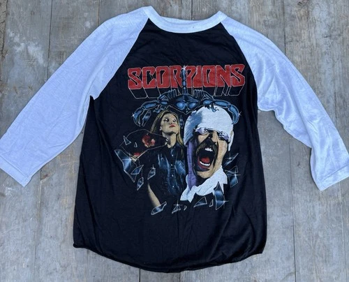 Scorpions Love at First Sting Tour Concert 3/4 1980s vintage concert t-shirt, vintage, single stitch, B+ condition