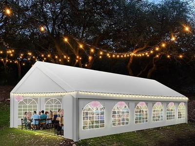 #ad 20x40FT Heavy Duty Outdoor Party Tent Gazebo Wedding Canopy Carport Garage White $799.99