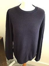 Men’s Crew Neck Stag and Hart Navy Blue Jumper Size Medium
