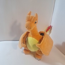 Pokemon Charizard 2022 Plush Orange Yellow Winged Dragon 16" Stuffed Animal
