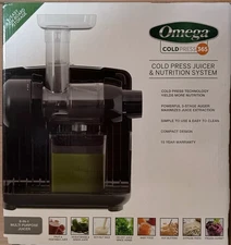 Omega Cold Press Juicer & Nutrition System 8-in-1 Multipurpose -FREE Shipng- NEW