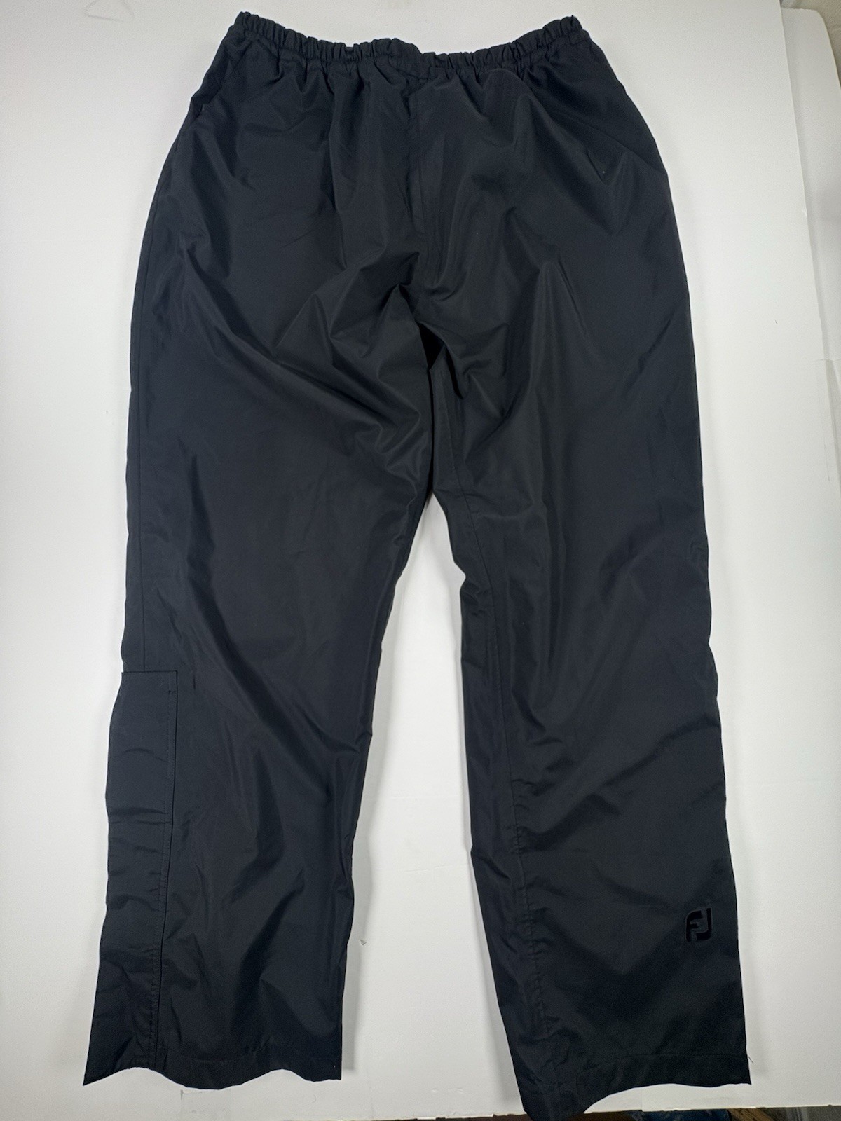 Rain Pants Large Black Waterproof Windproof Adjustable