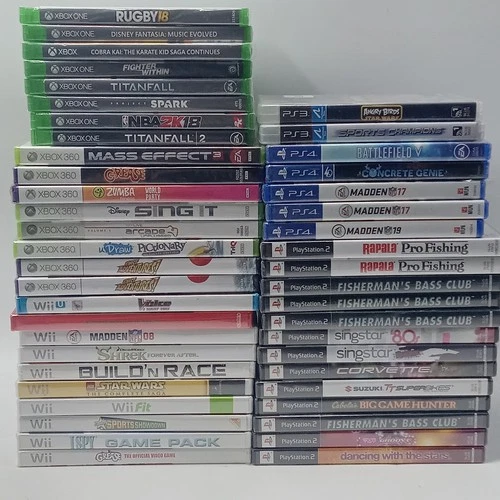 Huge Sealed Nintendo Lot PlayStation 2 PS3 PS4 Wii Wii U Xbox 360 Xbox One