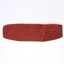 VTG Wallace Tartan Cummerbund Red Black Yellow Plaid Wool Pleated Adjustable