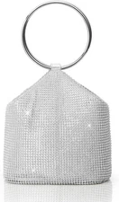 BABEYOND Women's Rhinestone Clutch Evening Bags Sparkly One Size, Silver5