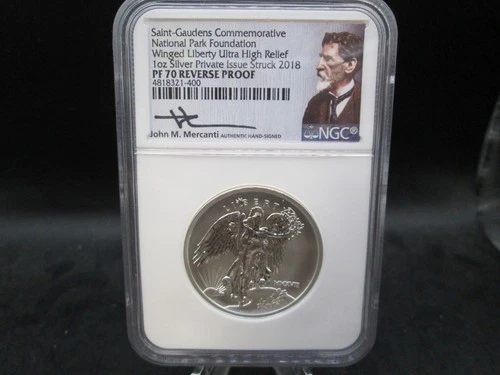 2018 Saint Gaudens National Park Liberty .999 Fine Silver 1oz. NGC PF 70 Reverse