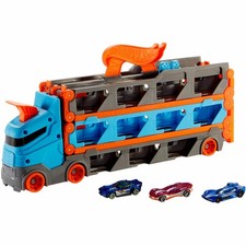 Mattel Hot Wheels Circuit de course 2-en-1 Transporteur Circuit de course Voi...