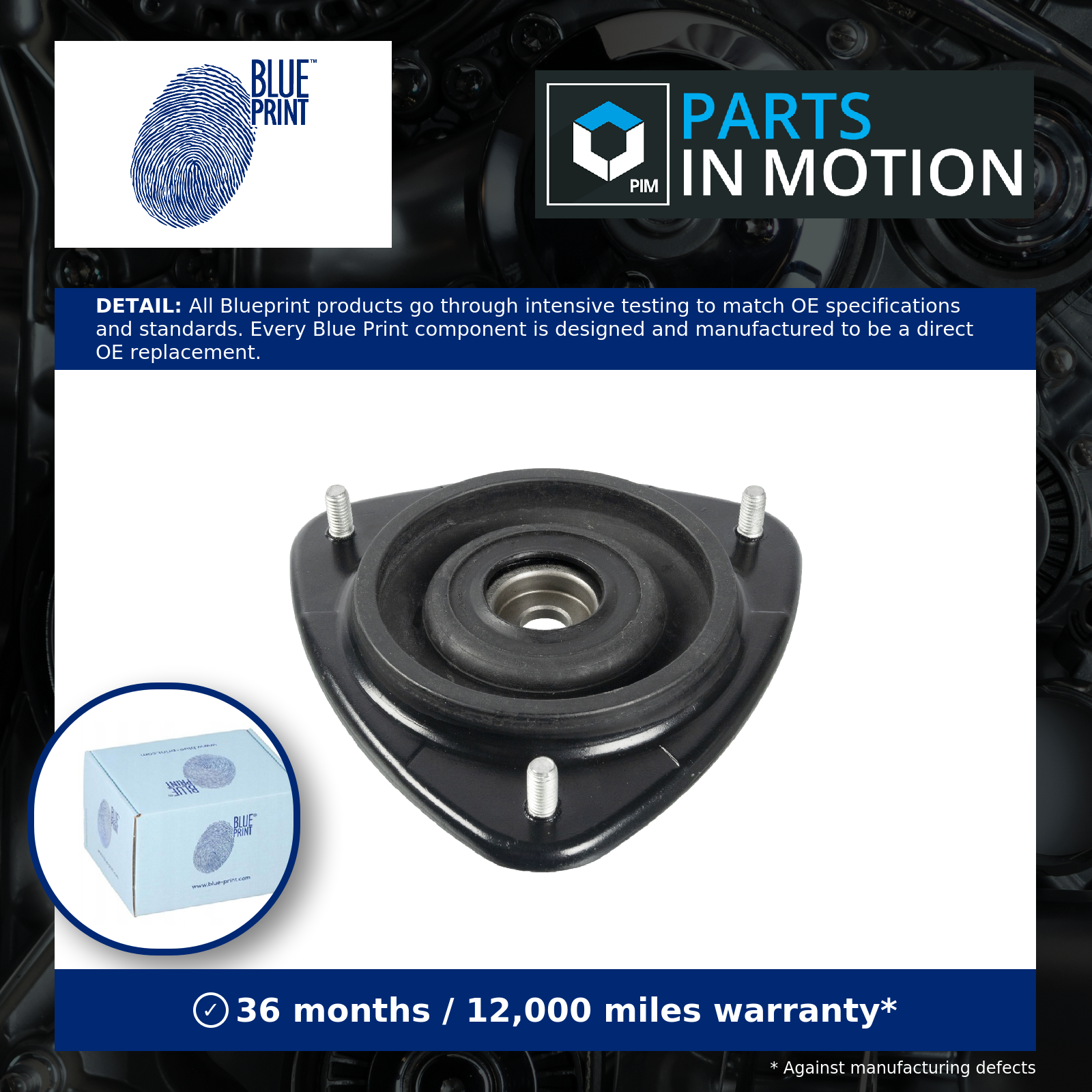 Top Strut Mounting fits SUBARU OUTBACK BPE 3.0 Front 03 to 09 EZ30 Blue Print