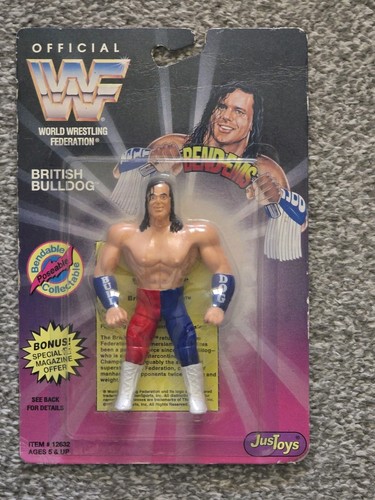 1995 Just Toys WWF Bend-ems British Bulldog WWE Ra...