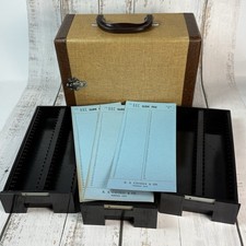 Vintage 1950's 300 Slide Travel Storage Box by R.A. Castell  Co 6x8x12.5  