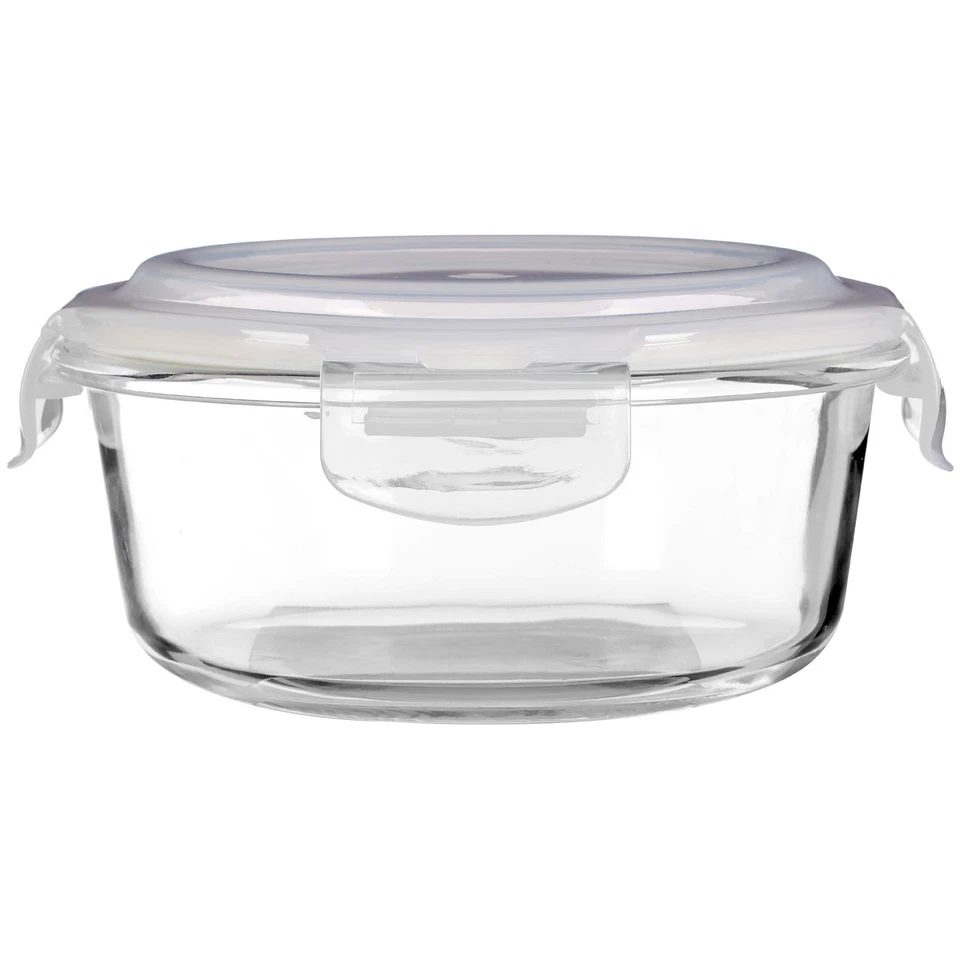 3PCS Freska 620ml Clear Glass Lunch Box Food Storage Meal Container Plastic Lid - Image 2 of 4